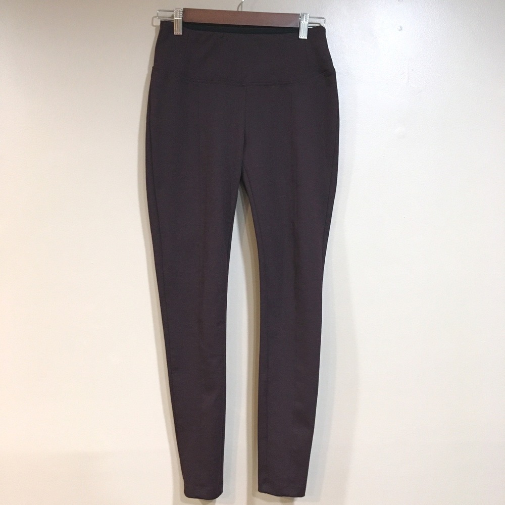 Burgundy Heather‎ Ponte Knit Leggings Apt 9 Womens S Tummy Control Whimsigoth